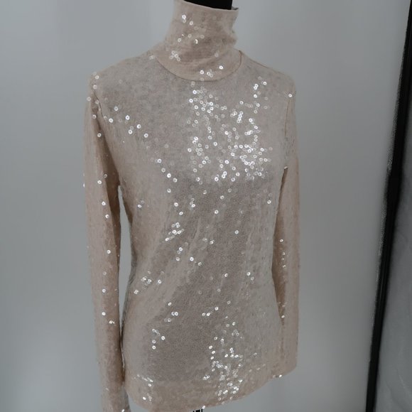 express sequin turtleneck